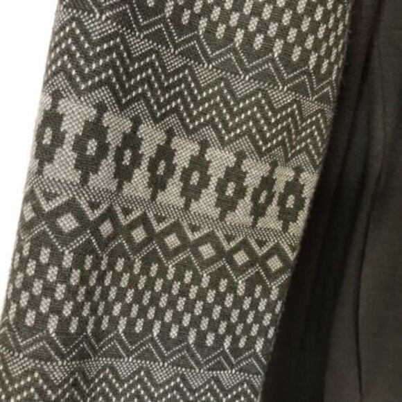 Violet b Cardigan Women’s M Open Front Swing Olive Green‎ Asymmetrical Fair Isle - Picture 5 of 8